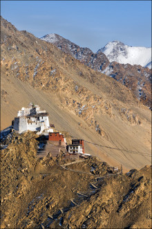 A hilltop monastery high above the city of Leh.